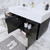 BT001 42" Modern Wall-Mounted Floating Bathroom Vanity with Left Drawers and Reinforced Acrylic Sink Top