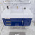 BT001 42" Modern Wall-Mounted Floating Bathroom Vanity with Left Drawers and Reinforced Acrylic Sink Top