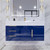 BT001 42" Modern Wall-Mounted Floating Bathroom Vanity with Left Drawers and Reinforced Acrylic Sink Top