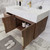 BT001 42" Modern Wall-Mounted Floating Bathroom Vanity with Left Drawers and Reinforced Acrylic Sink Top
