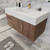 BT001 42" Modern Wall-Mounted Floating Bathroom Vanity with Left Drawers and Reinforced Acrylic Sink Top
