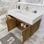 BT001 42" Modern Wall-Mounted Floating Bathroom Vanity with Left Drawers and Reinforced Acrylic Sink Top