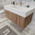 BT001 42" Modern Wall-Mounted Floating Bathroom Vanity with Left Drawers and Reinforced Acrylic Sink Top