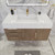 BT001 42" Modern Wall-Mounted Floating Bathroom Vanity with Left Drawers and Reinforced Acrylic Sink Top