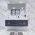 BT001 60" Modern Wall-Mounted Floating Single Sink Bathroom Vanity with Reinforced Acrylic Sink Top
