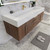BT001 60" Modern Wall-Mounted Floating Single Sink Bathroom Vanity with Reinforced Acrylic Sink Top