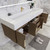 BT001 60" Modern Wall-Mounted Floating Single Sink Bathroom Vanity with Reinforced Acrylic Sink Top