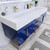 BT001 60" Modern Wall-Mounted Floating Double Sink Bathroom Vanity with Reinforced Acrylic Sink Top