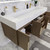 BT001 60" Modern Wall-Mounted Floating Double Sink Bathroom Vanity with Reinforced Acrylic Sink Top