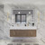 BT001 60" Modern Wall-Mounted Floating Double Sink Bathroom Vanity with Reinforced Acrylic Sink Top