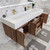 BT001 60" Modern Wall-Mounted Floating Double Sink Bathroom Vanity with Reinforced Acrylic Sink Top