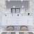 BT001 72" Modern Wall-Mounted Floating Double Sink Bathroom Vanity with Reinforced Acrylic Sink Top