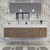 BT001 72" Modern Wall-Mounted Floating Double Sink Bathroom Vanity with Reinforced Acrylic Sink Top