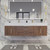 BT001 72" Modern Wall-Mounted Floating Double Sink Bathroom Vanity with Reinforced Acrylic Sink Top