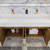 BT001 72" Modern Wall-Mounted Floating Double Sink Modular Bathroom Vanity with Reinforced Acrylic Sink Top