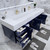 BT001 72" Modern Wall-Mounted Floating Double Sink Modular Bathroom Vanity with Reinforced Acrylic Sink Top （D+D)
