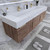 BT001 84" Modern Wall-Mounted Floating Double Sink Modular Bathroom Vanity with Reinforced Acrylic Sink Top