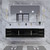 BT001 84" Modern Wall-Mounted Floating Double Sink Modular Bathroom Vanity with Reinforced Acrylic Sink Top