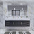 BT001 84" Modern Wall-Mounted Floating Double Sink Modular Bathroom Vanity with Reinforced Acrylic Sink Top
