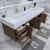 BT001 84" Modern Wall-Mounted Floating Double Sink Modular Bathroom Vanity with Reinforced Acrylic Sink Top