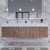 BT001 84" Modern Wall-Mounted Floating Double Sink Modular Bathroom Vanity with Reinforced Acrylic Sink Top