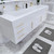 BT001 84" Modern Wall-Mounted Floating Double Sink Modular Bathroom Vanity with Reinforced Acrylic Sink Top