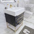 BT001 24" Modern Freestanding Bathroom Vanity with Reinforced Acrylic Sink Top