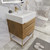 BT001 24" Modern Freestanding Bathroom Vanity with Reinforced Acrylic Sink Top