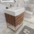 BT001 24" Modern Freestanding Bathroom Vanity with Reinforced Acrylic Sink Top