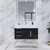 BT001 42" Modern Freestanding Bathroom Vanity with Left Drawers & Reinforced Acrylic Sink Top