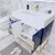 BT001 42" Modern Freestanding Bathroom Vanity with Left Drawers & Reinforced Acrylic Sink Top