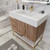 BT001 42" Modern Freestanding Bathroom Vanity with Left Drawers & Reinforced Acrylic Sink Top