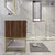BT001 42" Modern Freestanding Bathroom Vanity with Left Drawers & Reinforced Acrylic Sink Top