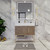 BT001 42" Modern Freestanding Bathroom Vanity with Left Drawers & Reinforced Acrylic Sink Top