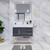 BT001 42" Modern Freestanding Bathroom Vanity with Right Drawers & Reinforced Acrylic Sink Top