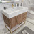 BT001 42" Modern Freestanding Bathroom Vanity with Right Drawers & Reinforced Acrylic Sink Top