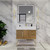 BT001 42" Modern Freestanding Bathroom Vanity with Right Drawers & Reinforced Acrylic Sink Top
