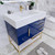 BT001 42" Modern Freestanding Bathroom Vanity with Right Drawers & Reinforced Acrylic Sink Top