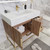 BT001 42" Modern Freestanding Bathroom Vanity with Right Drawers & Reinforced Acrylic Sink Top
