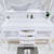 BT001 60" Modern Freestanding Single Sink Bathroom Vanity with Reinforced Acrylic Sink Top