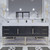 BT001 72" Modern Freestanding Double Sink Modular Bathroom Vanity with Reinforced Acrylic Sink Top