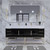 BT001 84" Modern Freestanding Double Sink Modular Bathroom Vanity with Reinforced Acrylic Sink Top