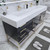BT001 84" Modern Freestanding Double Sink Modular Bathroom Vanity with Reinforced Acrylic Sink Top