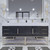 BT001 84" Modern Freestanding Double Sink Modular Bathroom Vanity with Reinforced Acrylic Sink Top