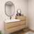 MOB 50" Modern Wall-Mounted Floating Bathroom Vanity with 20" Side Storage Cabinet & Reinforced Acrylic Sink Top