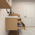 MOB 50" Modern Wall-Mounted Floating Bathroom Vanity with 20" Side Storage Cabinet & Reinforced Acrylic Sink Top