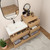 MOB 50" Modern Wall-Mounted Floating Bathroom Vanity with 20" Side Storage Cabinet & Reinforced Acrylic Sink Top
