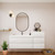 MOB 62" Modern Wall-Mounted Floating Bathroom Vanity with 20" Side Storage Cabinet & Reinforced Acrylic Sink Top