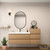 MOB 62" Modern Wall-Mounted Floating Bathroom Vanity with 20" Side Storage Cabinet & Reinforced Acrylic Sink Top