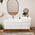 MOB 62" Modern Wall-Mounted Floating Bathroom Vanity with 20" Side Storage Cabinet & Reinforced Acrylic Sink Top